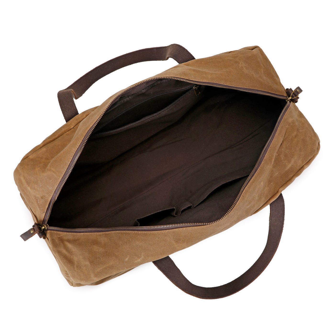 BOB - Sac de voyage en cuir véritable et toile enduite - Camel