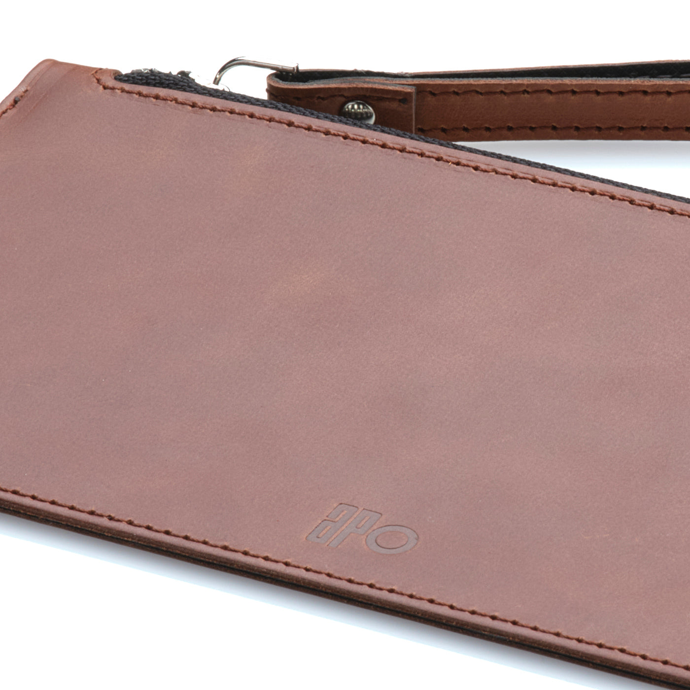 NICO - Trousse en cuir patiné - Chocolat