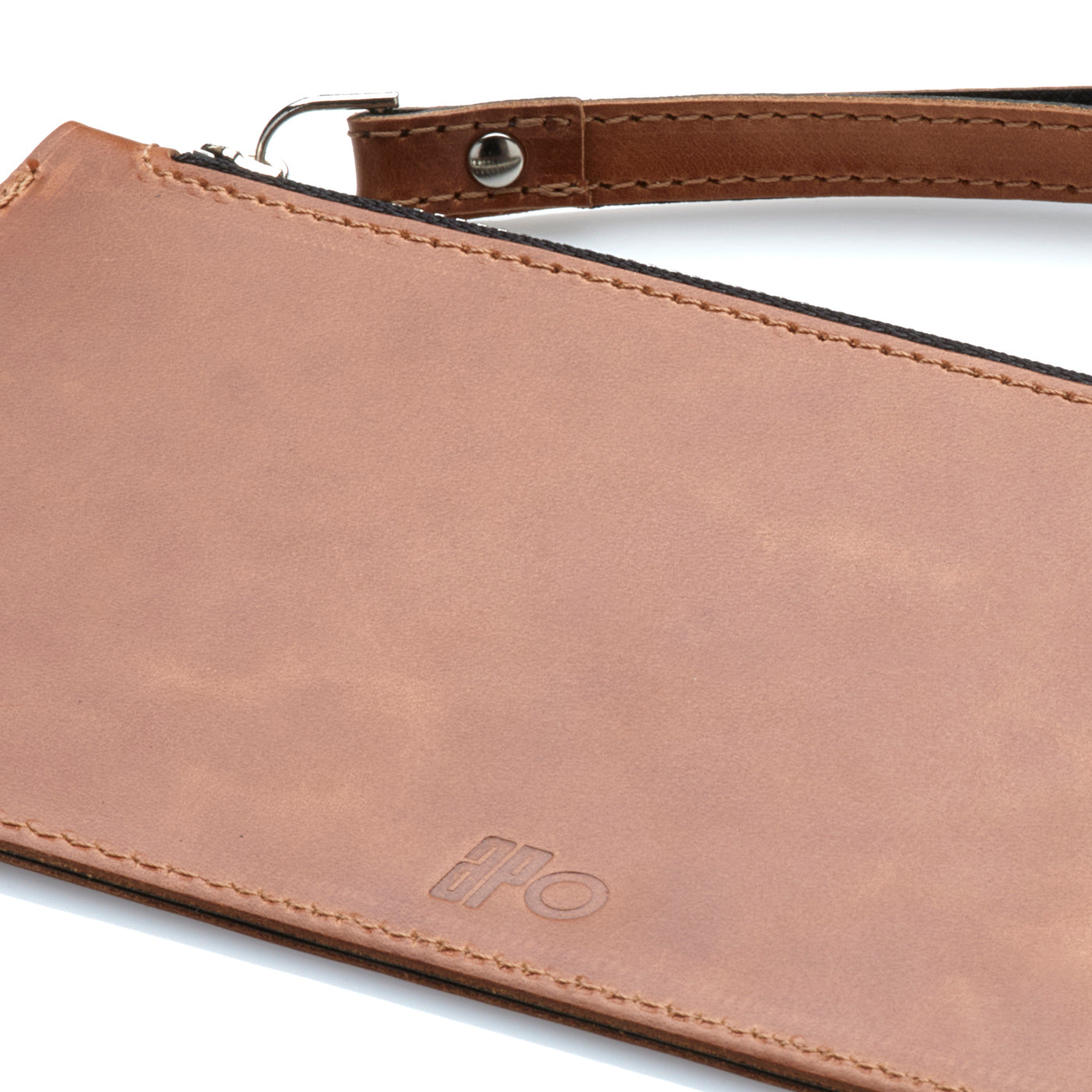 NICO - Trousse en cuir patiné - Cognac