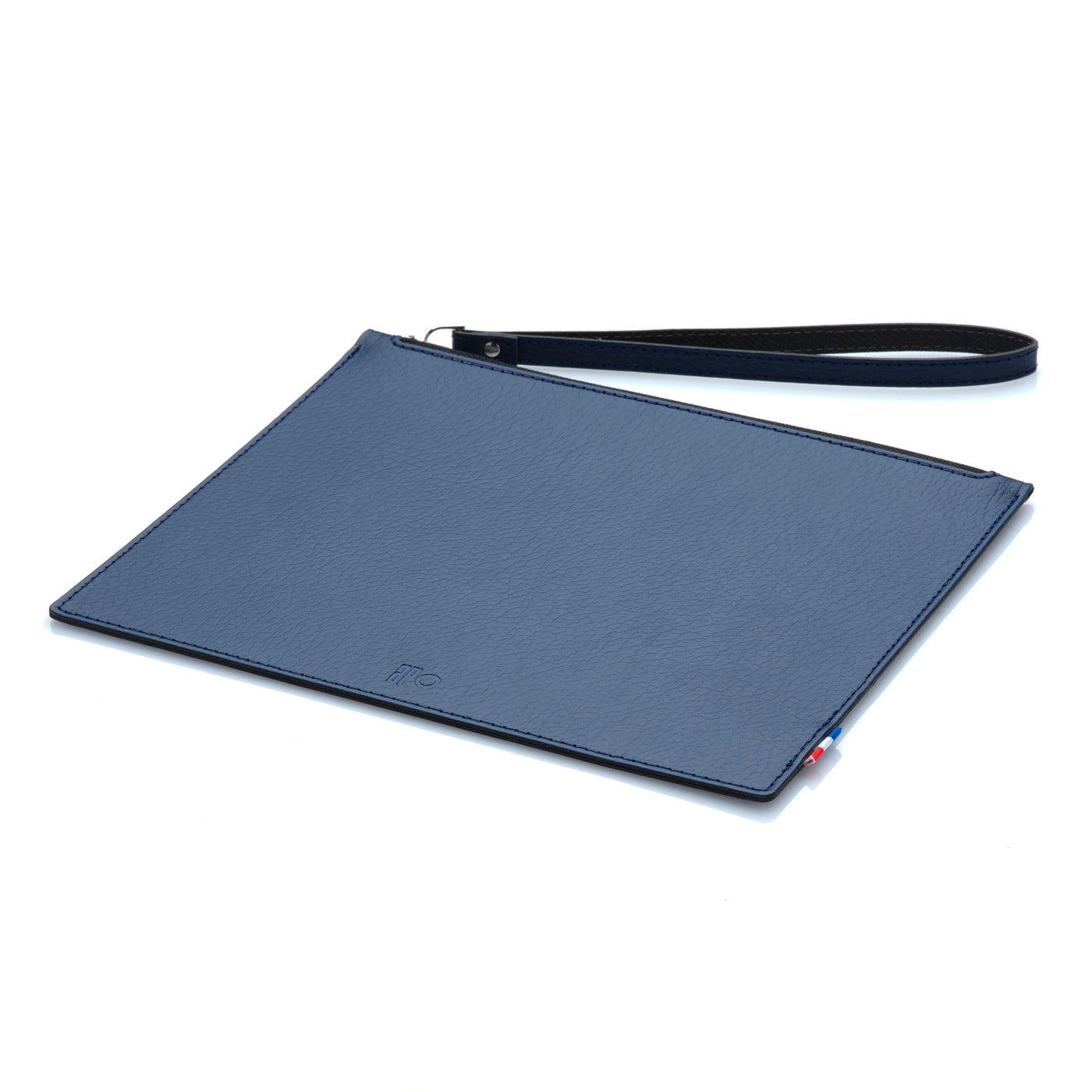 ALEX - Pochette en cuir recyclé - Bleu