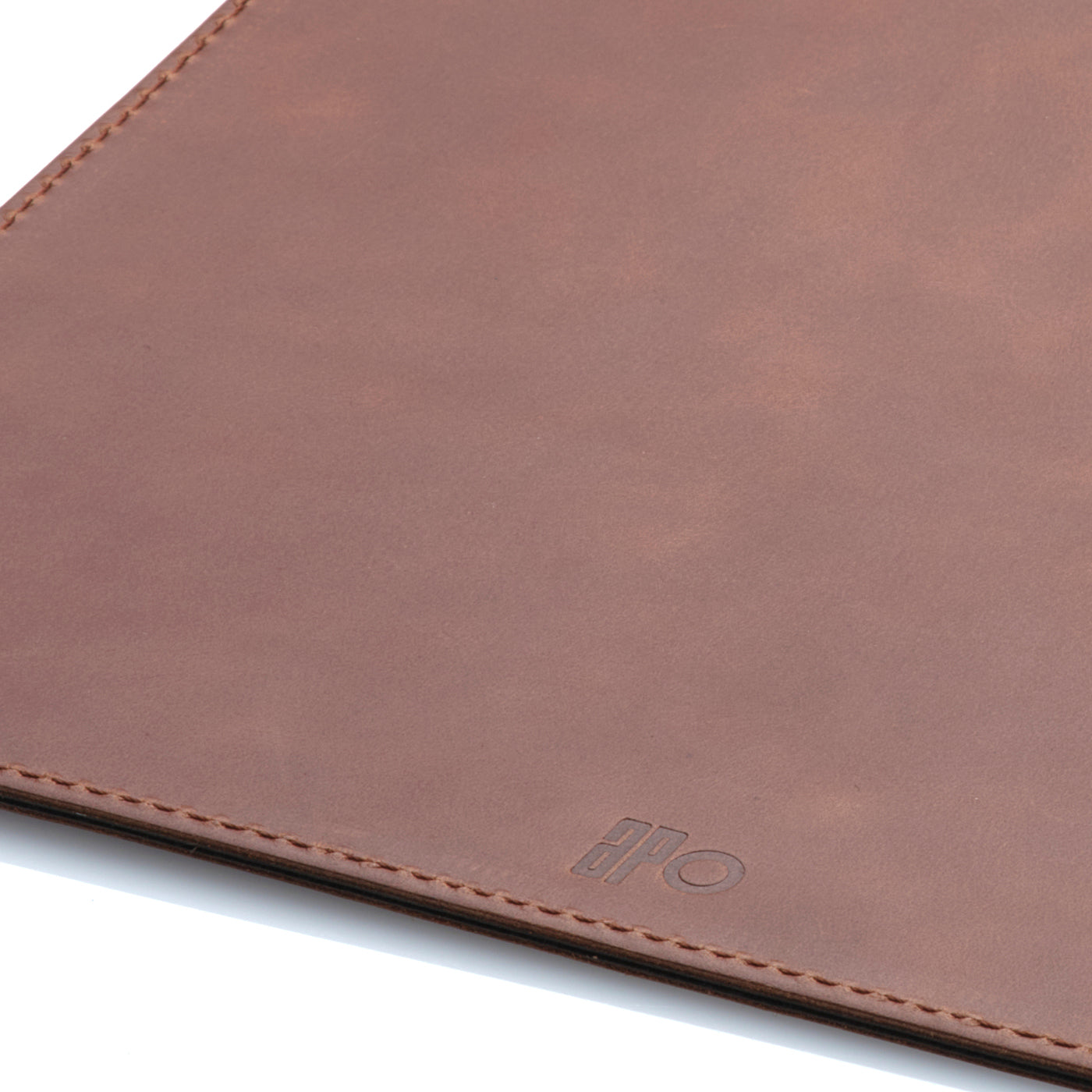 ALEX - Pochette en cuir patiné - Chocolat