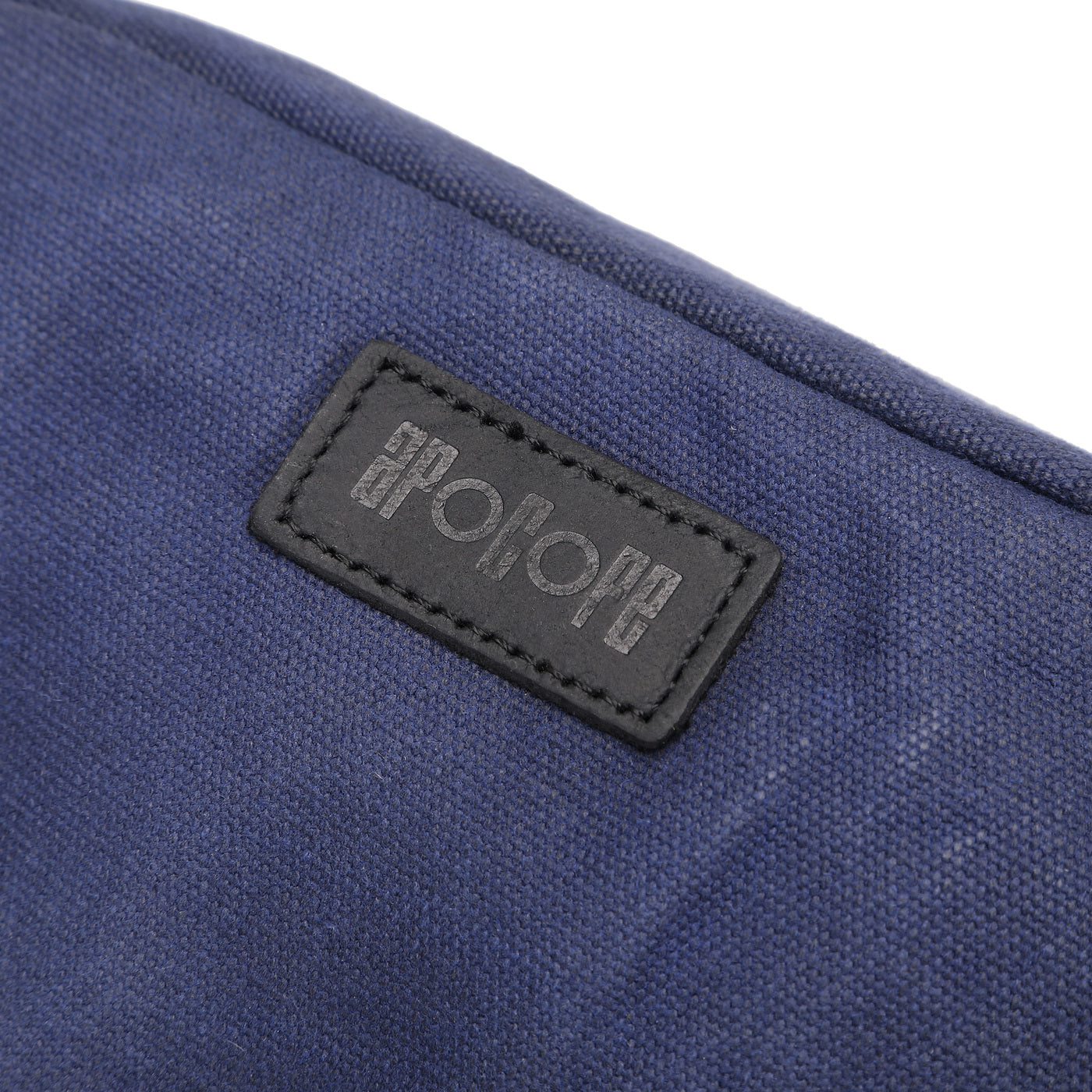 TOM - Trousse de toilette en cuir véritable et toile enduite - Bleu