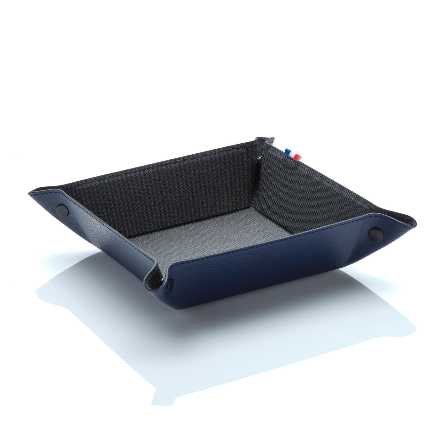 ZACH - Vide-poches en cuir recyclé - Bleu