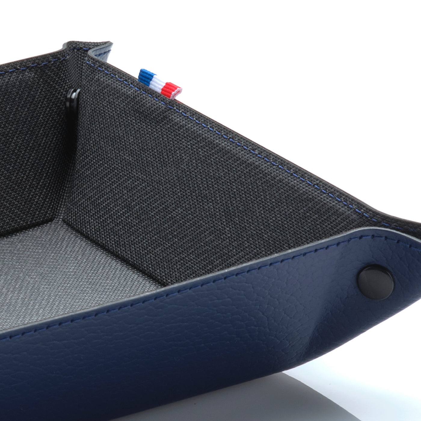 ZACH - Vide-poches en cuir recyclé - Bleu