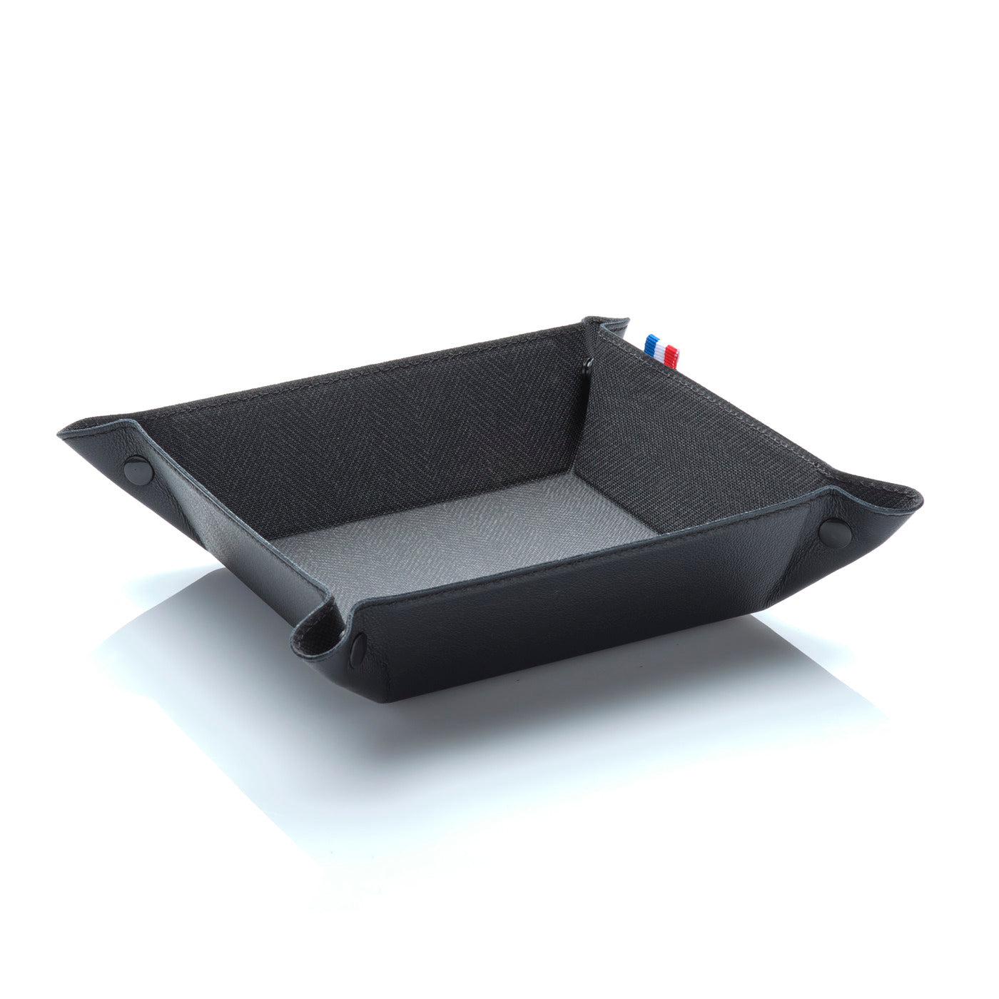 ZACH - Vide-poches en cuir grainé - noir