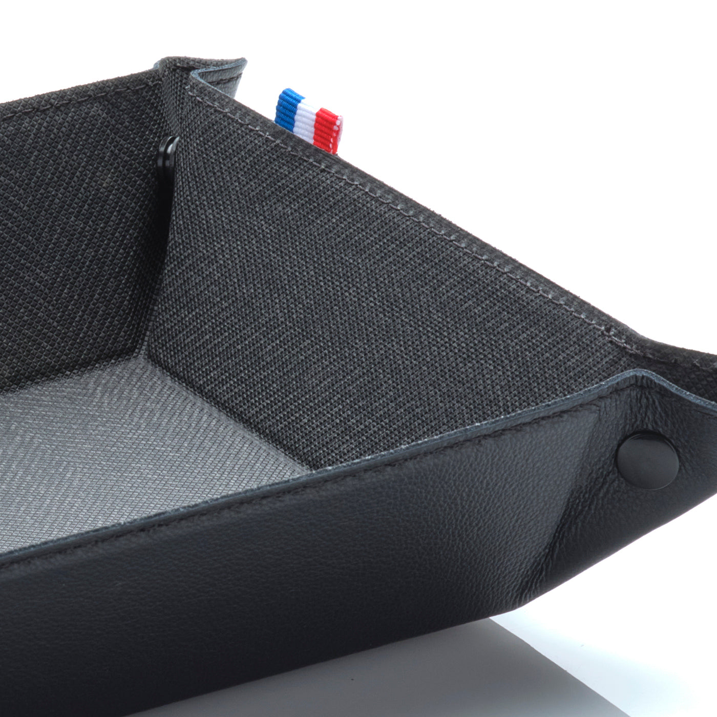 ZACH - Vide-poches en cuir grainé - noir