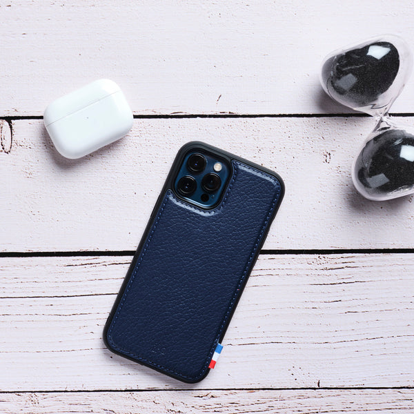 SAM - Coque iPhone 12 Pro Max en cuir recyclé - Bleu