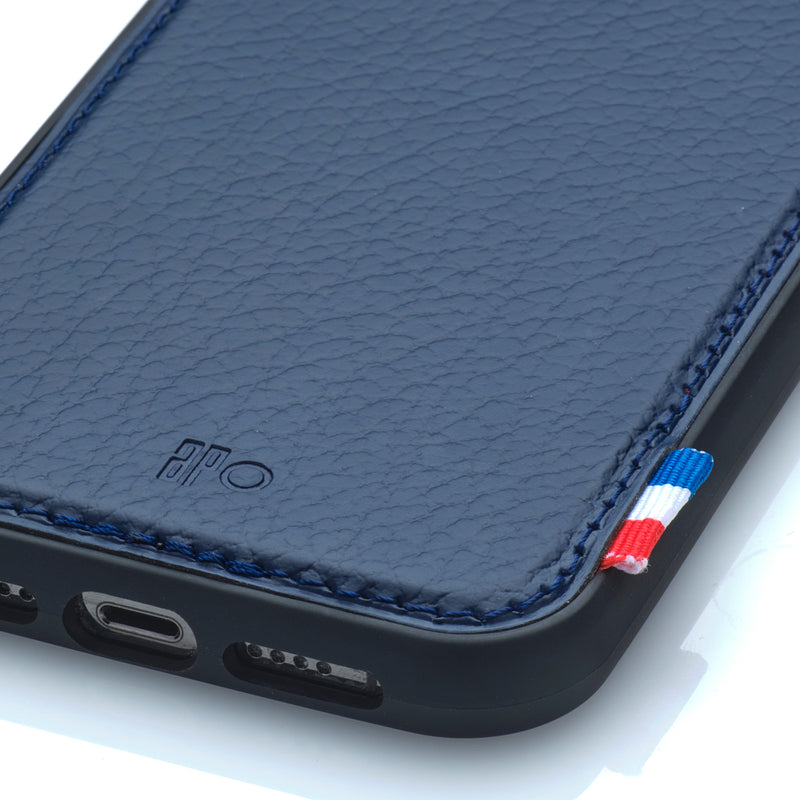 SAM - Coque iPhone 12 Pro Max en cuir recyclé - Bleu