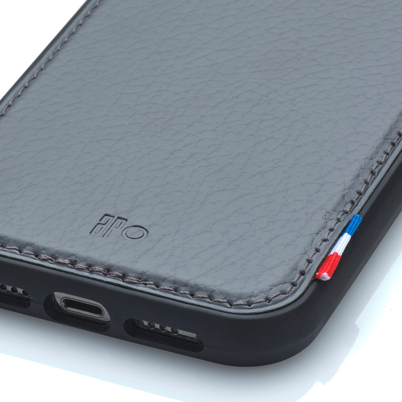 SAM - Coque iPhone 12 Pro Max en cuir recyclé - Gris