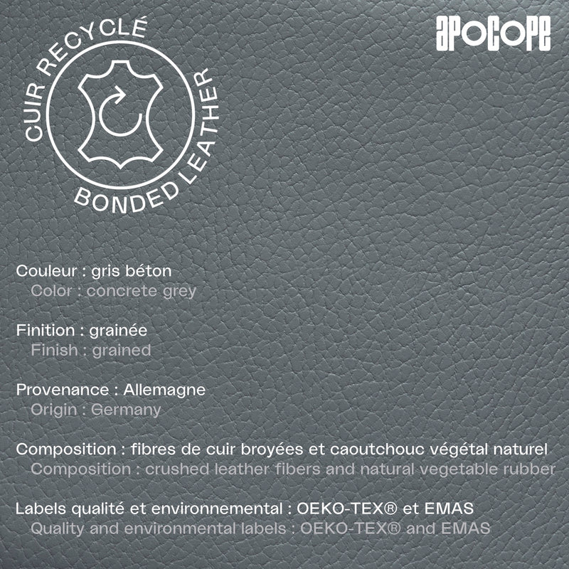 SAM - Coque iPhone SE / 8 / 7 / 6S / 6 en cuir recyclé - Gris