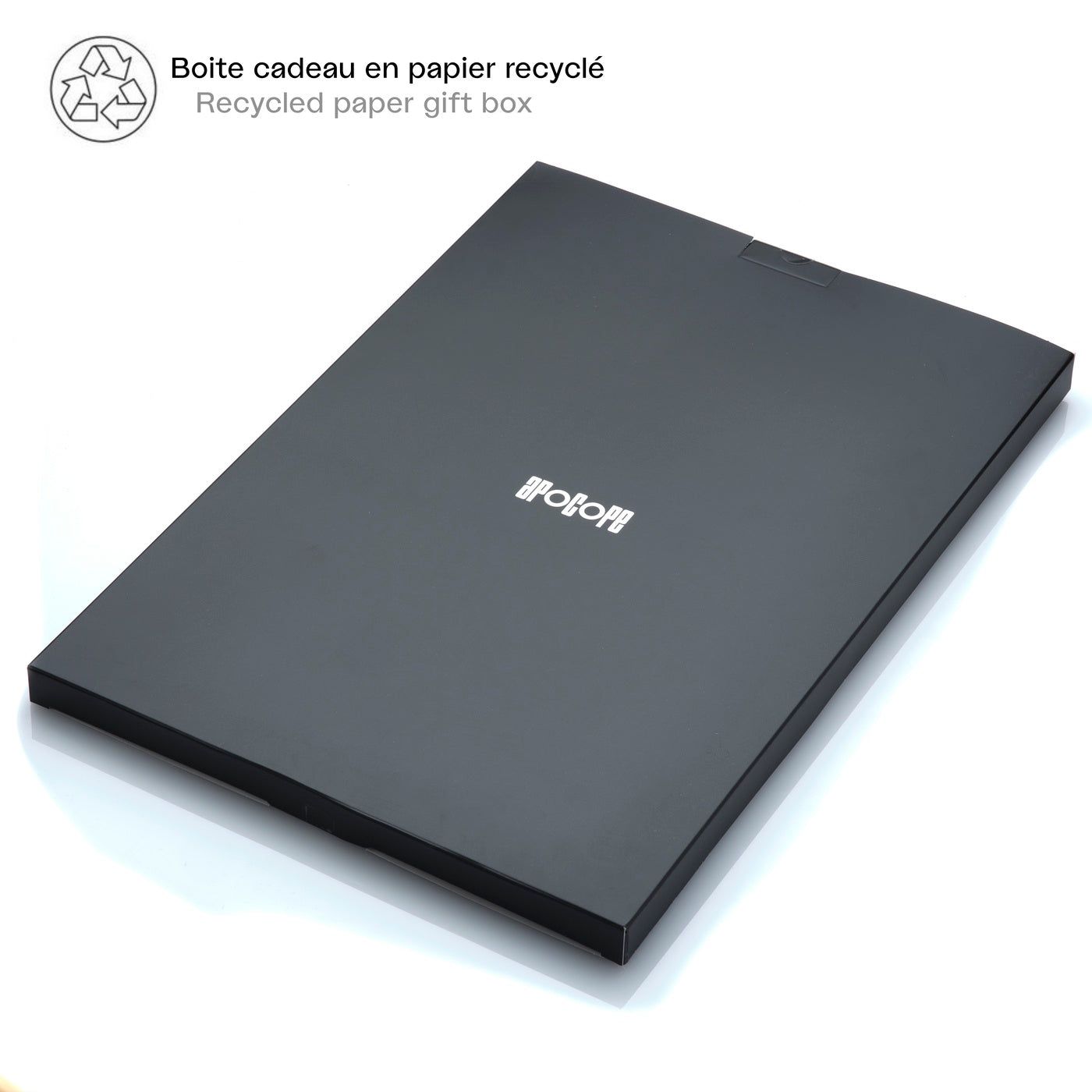 NAT - Housse MacBook Pro 16" / 15" en cuir grainé - noir