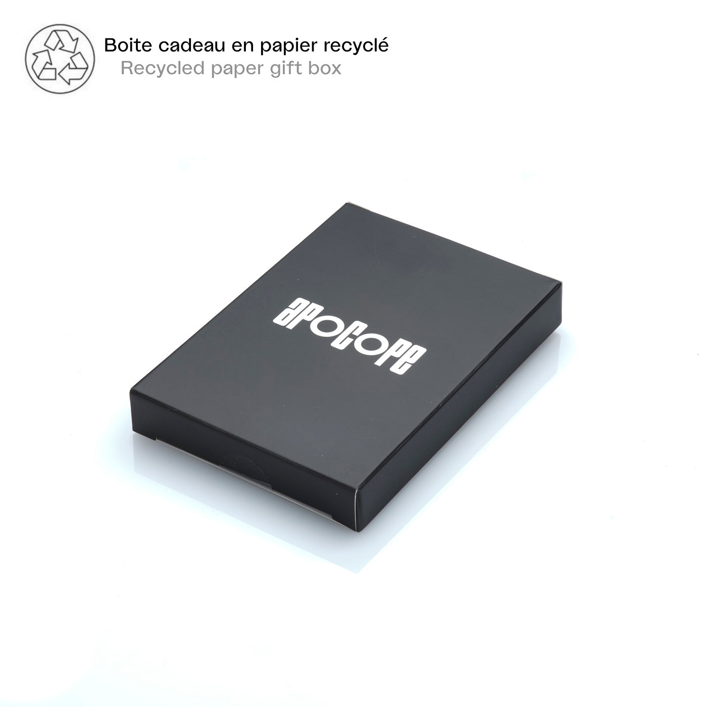 RAPH - Porte-cartes adhésif pour smartphone en cuir grainé - noir