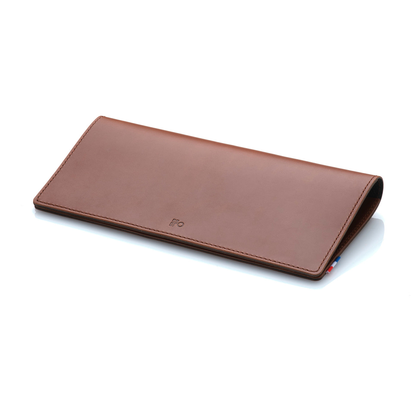VIC - Portefeuille de voyage et porte-chéquier en cuir patiné - Chocolat
