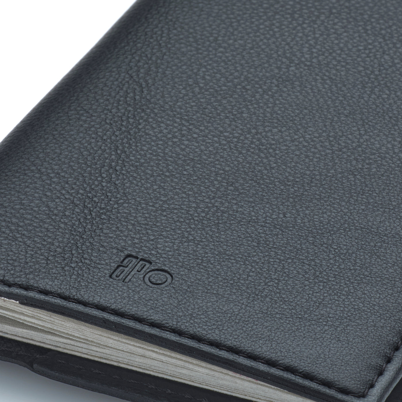 FAB - Porte-passeport en cuir grainé - noir